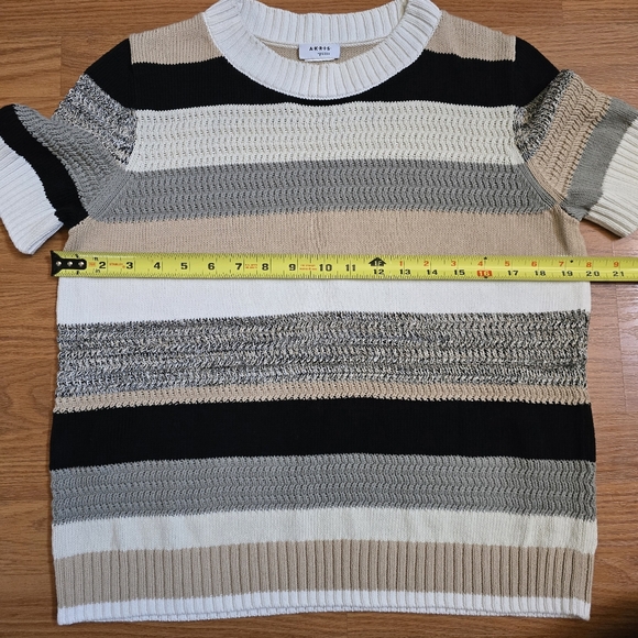 Akris‎ Punto Women's Sz Med Jacquard Cotton Sweater Old Money Minimalist Luxury - Picture 9 of 10